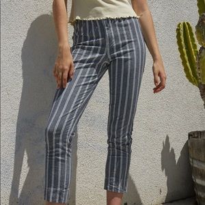 John Galt Gray & White Tilden Pants